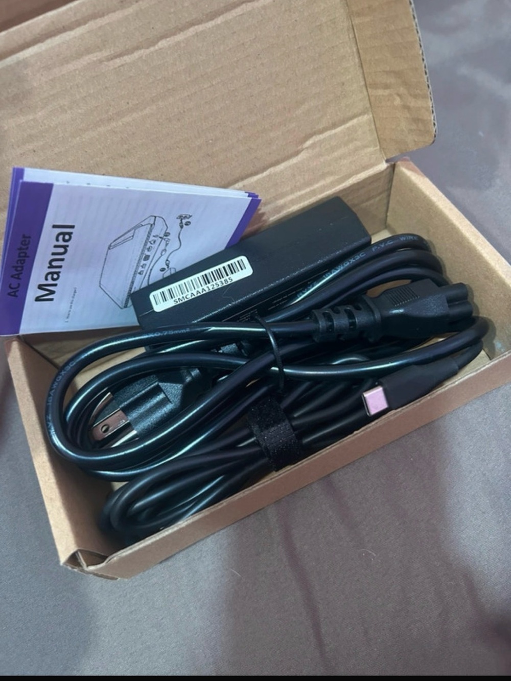 Black Laptop/Chromebook AC Adapter Charger with USB-C Style Connector